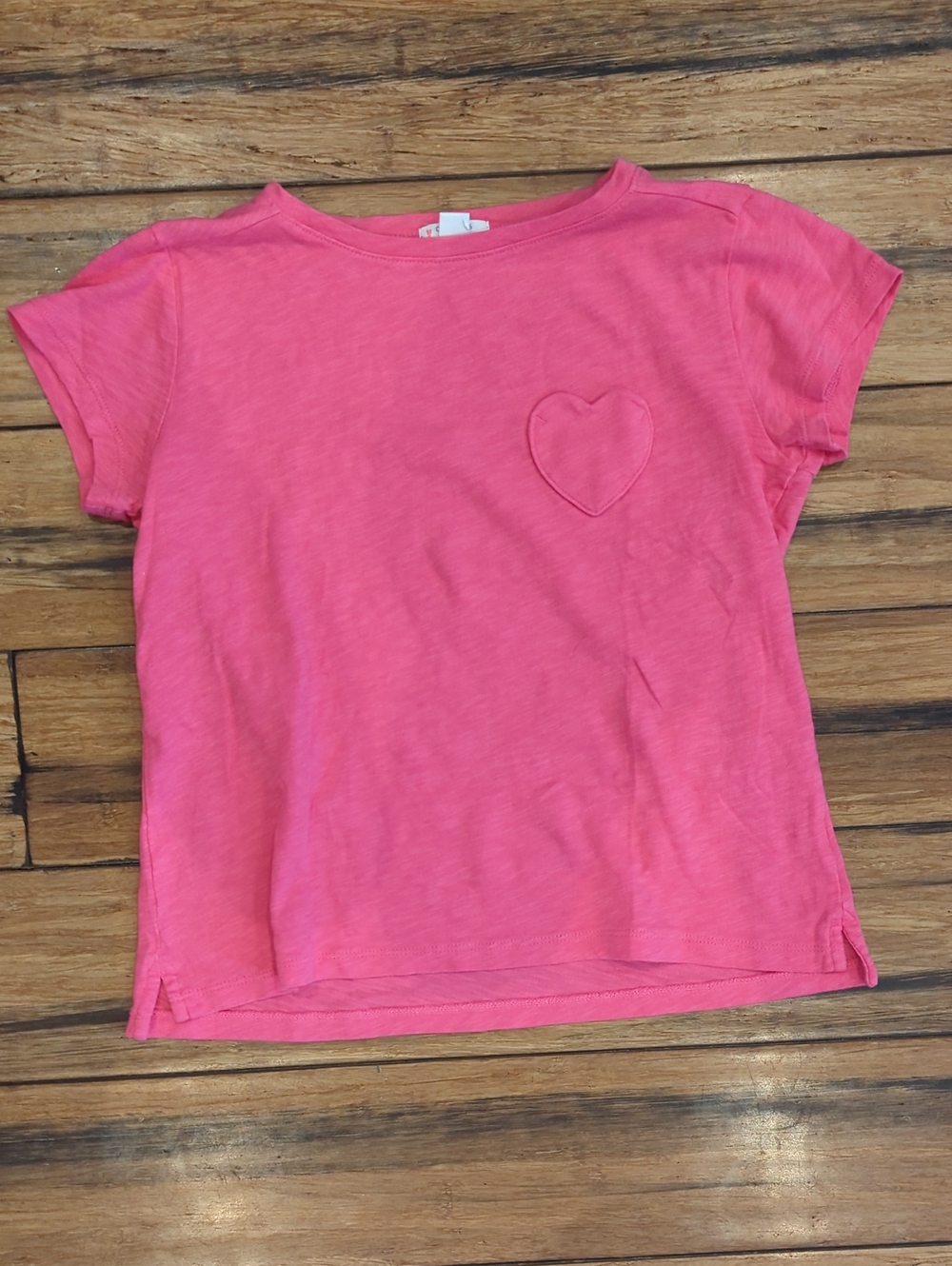 Crewcuts Pink Short-Sleeve Tee with Heart Pocket